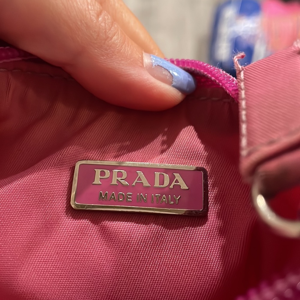 Vintage Y2K Prada Nylon Tessuto Mini Hobo - PINK! - Picture 11 of 16
